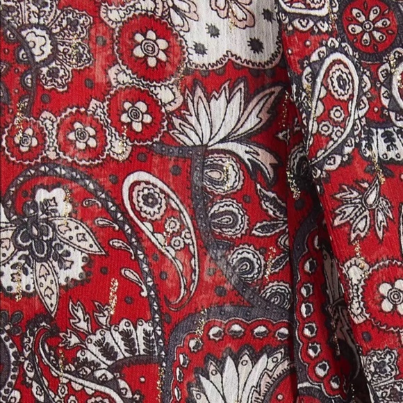 Shimmer Paisley Flounce Dress NWT Size XS - Picture 4 of 6